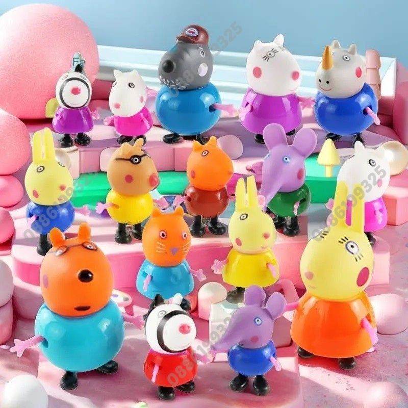 Голям комплект фигурки Пепа Пиг, Всички герои Peppa Pig фигурки