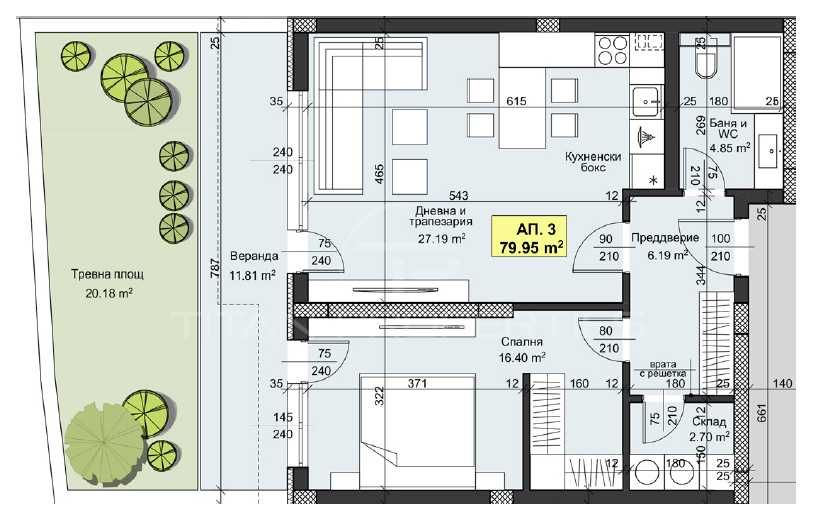 Продава се Двустаен апартамент в Пловдив, Христо Смирненски - 98 кв.м за 1923 €/кв.м - Снимка #6