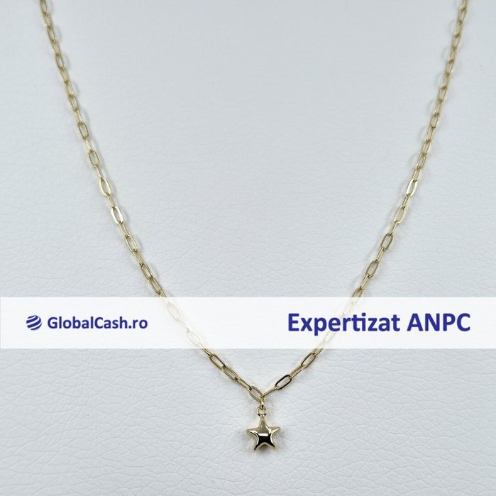 Lant cu pandantiv din aur de 14k, 3.52g | GlobalCash.ro #MI113772
