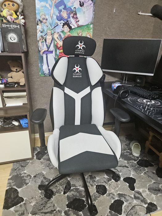 Scaun gaming MYRIA MG7435, negru-gri IEFTIN Fara cutie