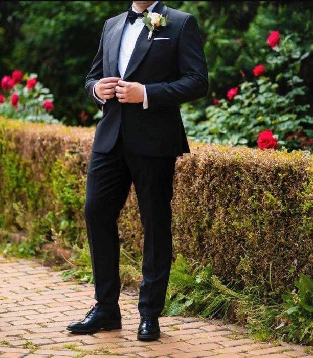 Sacou de mire elegant negru, mărimea 52 / L, purtat o dată