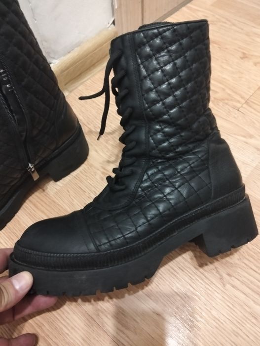 Женские зимние сапоги кожаные