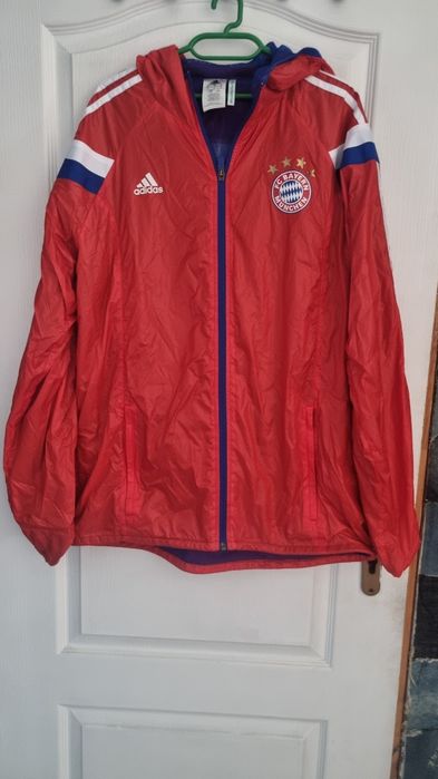 Adidas 2014 Red/Blue FC Bayern Munchen Anthem Jacket