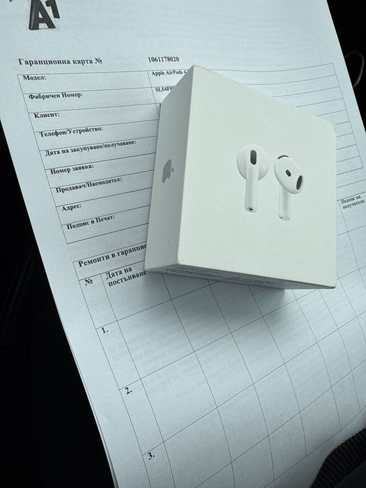 AirPods 4 неотваряни ЧИСТО НОВИ С ГАТАНЦИЯ ! 3БР !