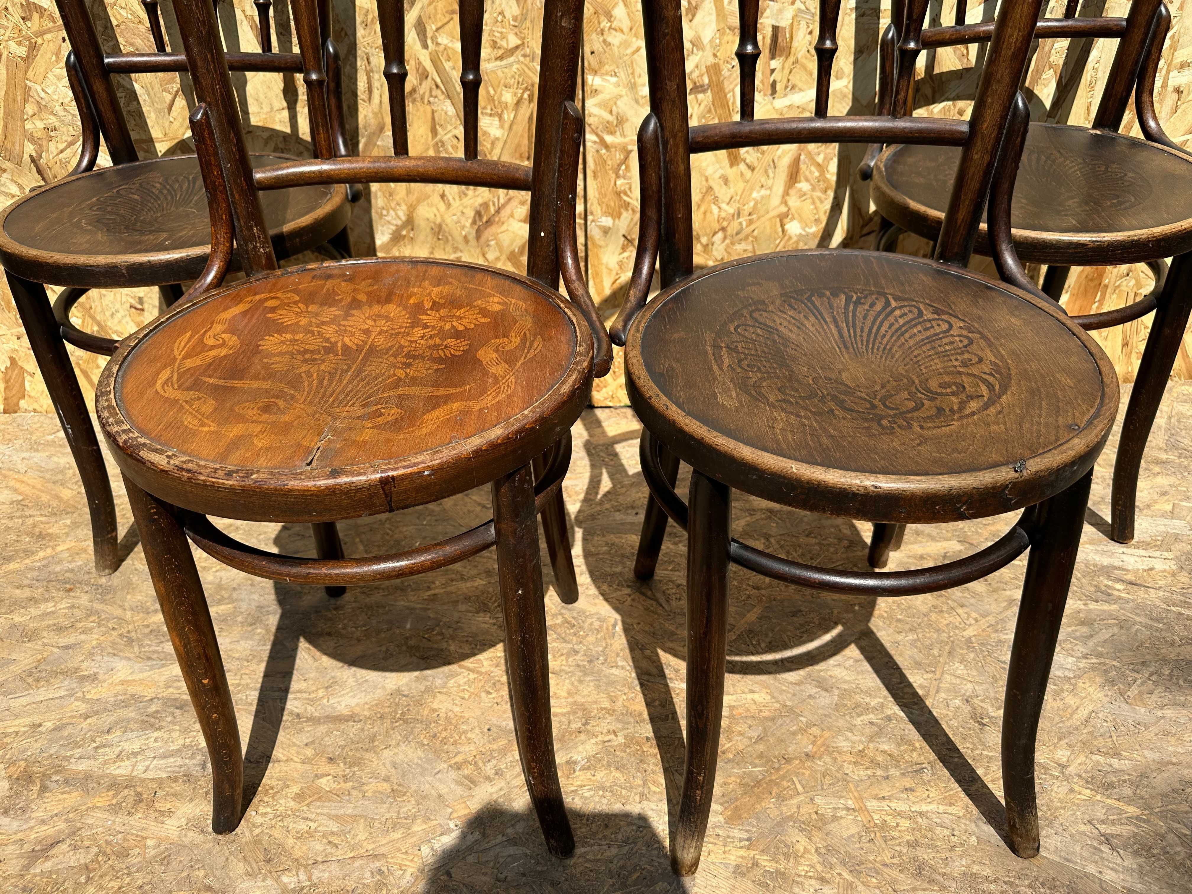 4 buc Scaun Vintage Stil Thonet; Scaun din lemn