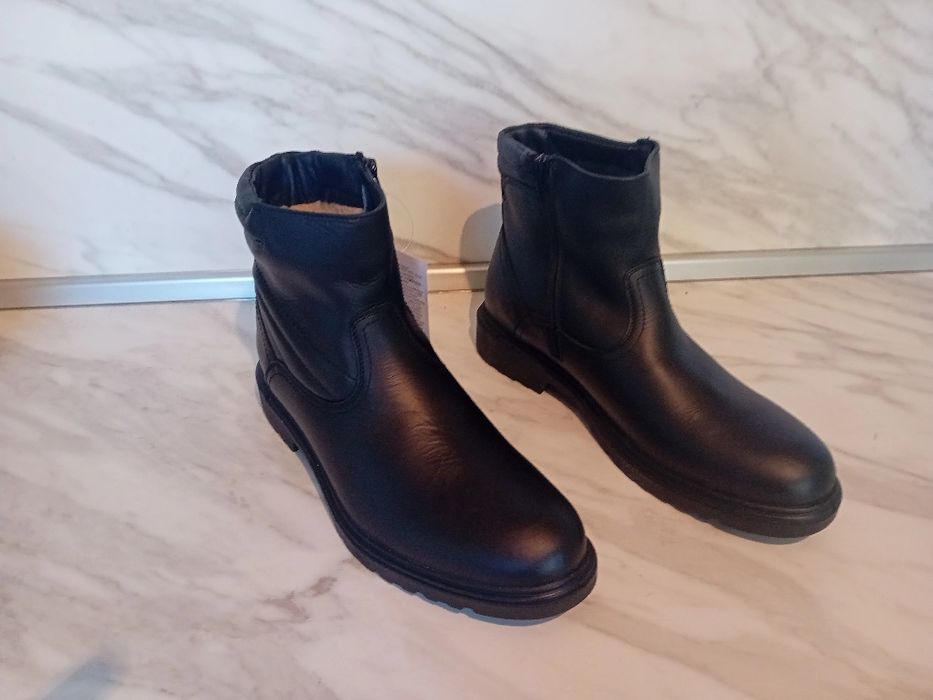 Зимни полуботуши от естествена кожа