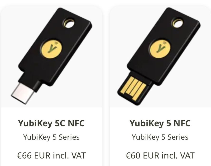 YubiKey 5 - ключ за сигурност