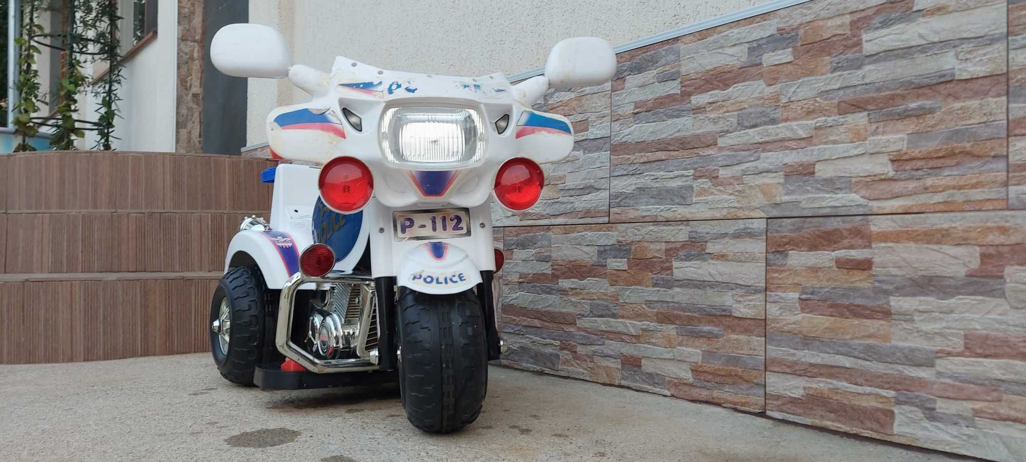 Акомулаторно електрическо полицейско моторче за дете