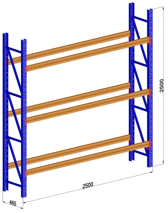 Стеллажи разной грузоподъёмности под заказ
