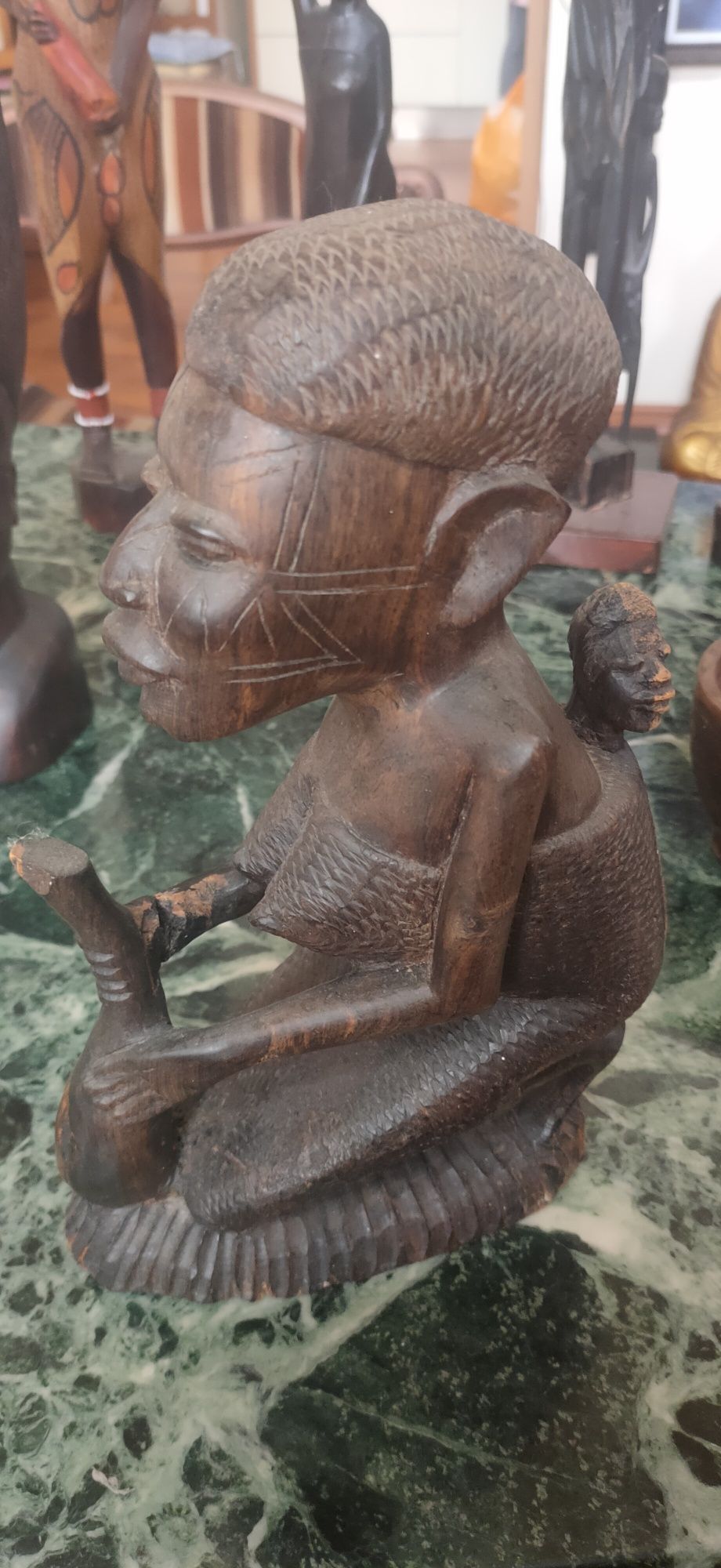 Statuie arta africana sculptură lemn masiv sculptura abanos handmade