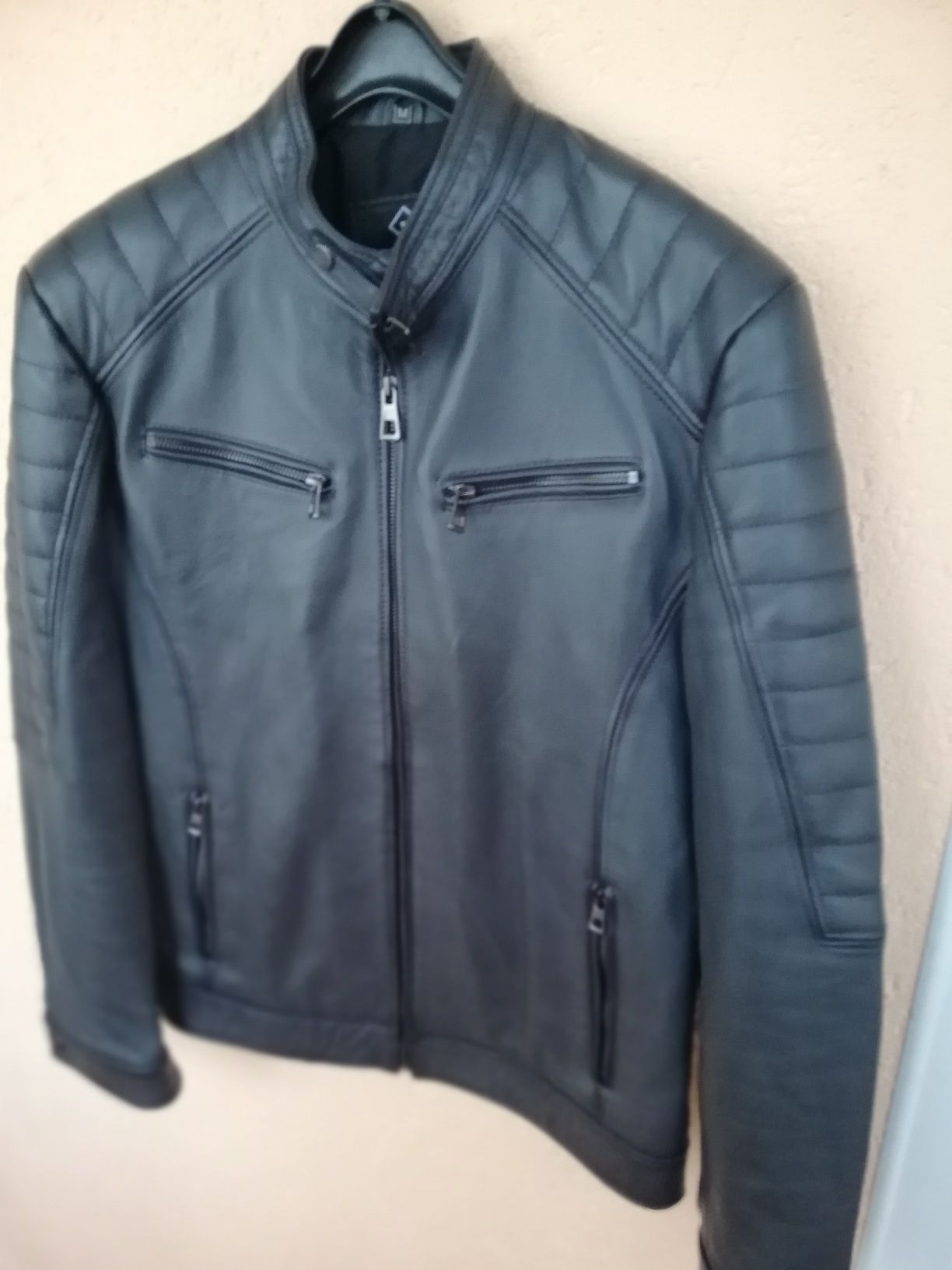 Geaca piele bărbați Natural Leather M