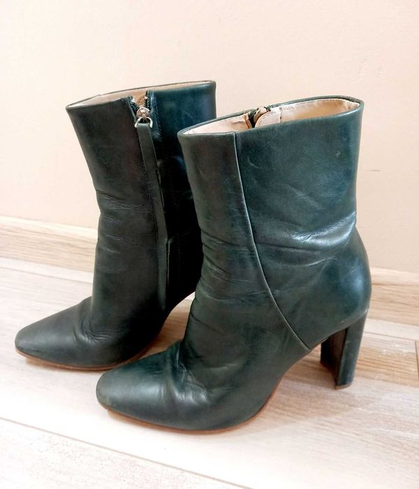 Кубинки, ботуши, боти естествена кожа - черни, кафяви, зелени, N 37