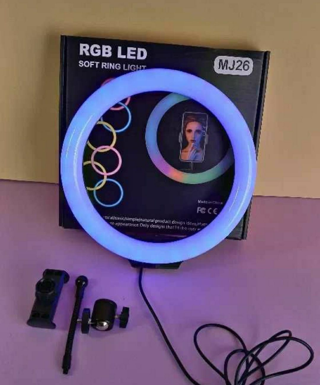 Новый RGB светодиодная лампа 26см с штативом