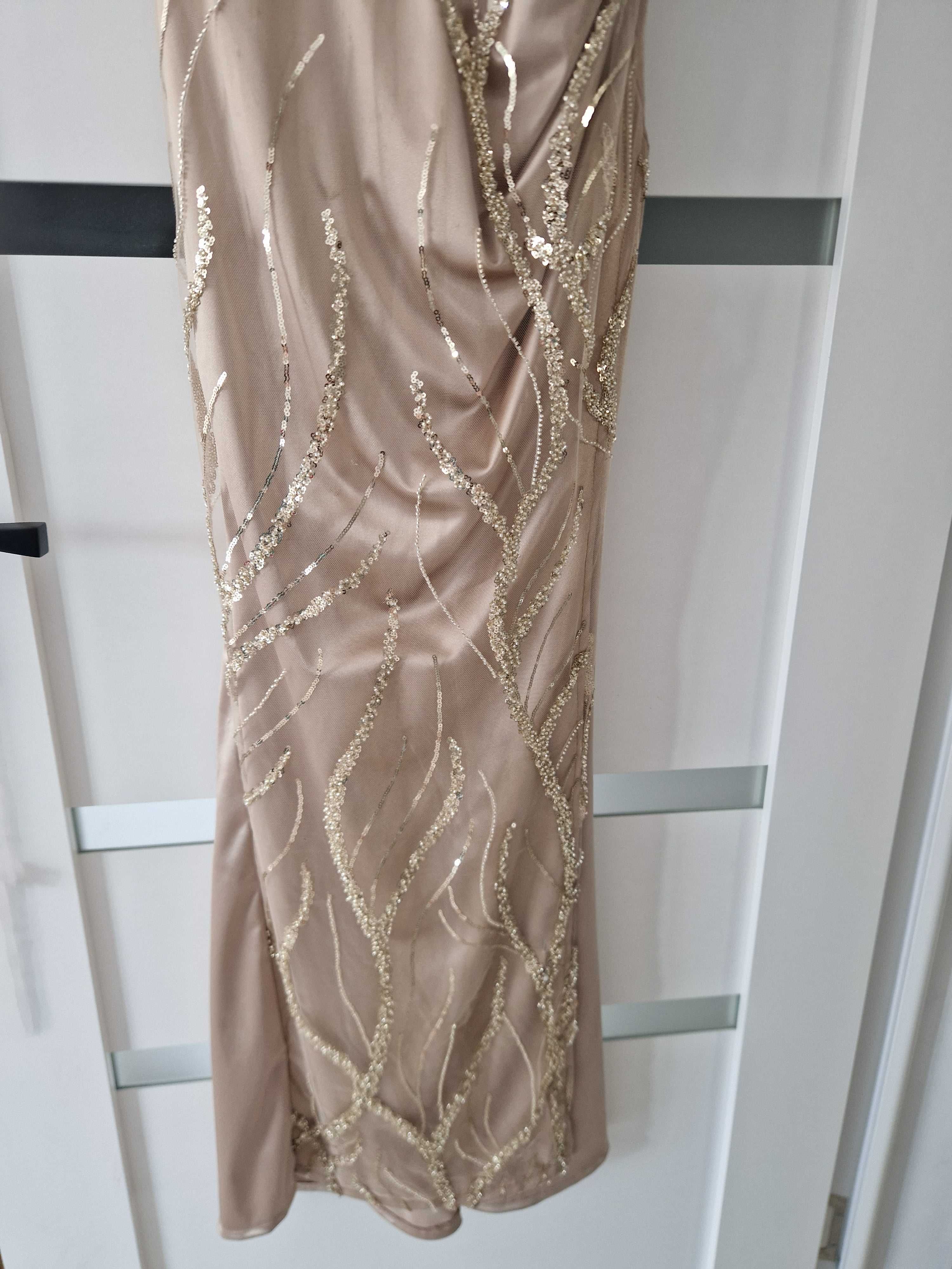 Rochie de ocazie crem cu pietre
