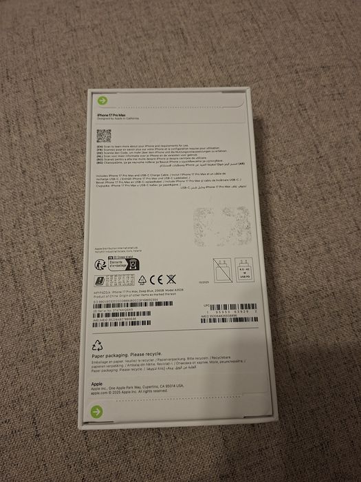 Vand Sau Schimb IPhone 17 PRO Max Deep Blue 256Gb Nou Sigilalt