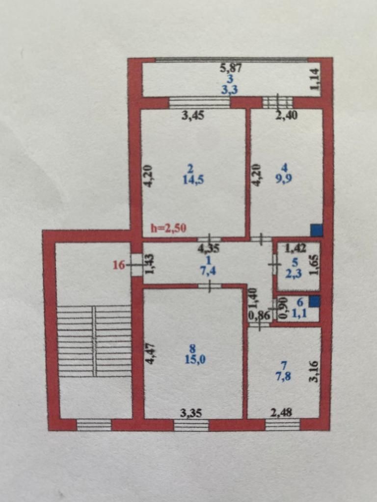 Продам 3-х комнатную квартиру