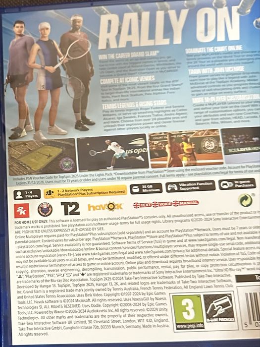 Top spin 2K25 PS 5/ Тенис 2025