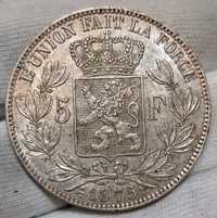 5 франка 1875г.Състояние видно от снимките.
