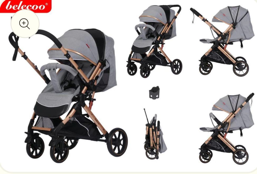 Carucior nou sigilat cu maner reversibil si pliere troler