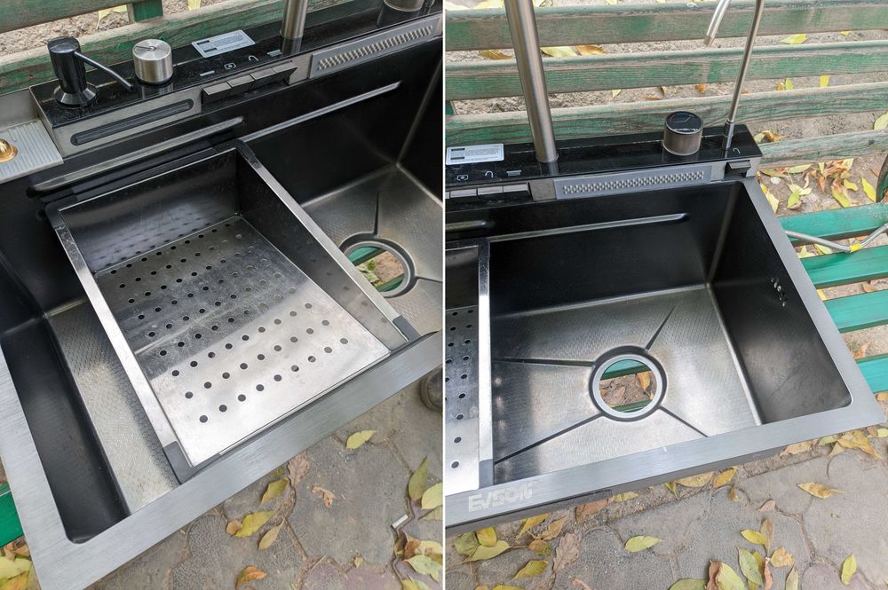 Кухонная мойка. Многофункциональная раковина. Moyka, rakovina.