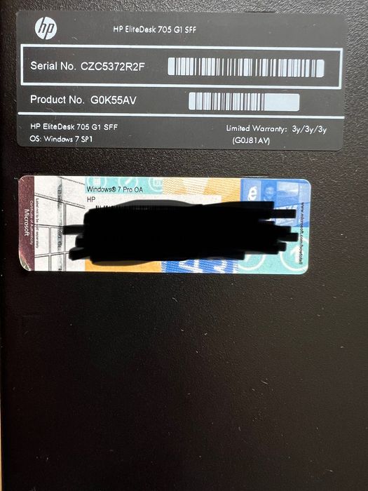 HP Elitedesk 705 G1 SFF, SSD + HDD, Business PC