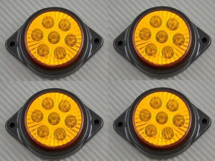 ЛЕД LED габарити, диодна светлина 7 SMD диода, ОРАНЖЕВИ ,  12-24V