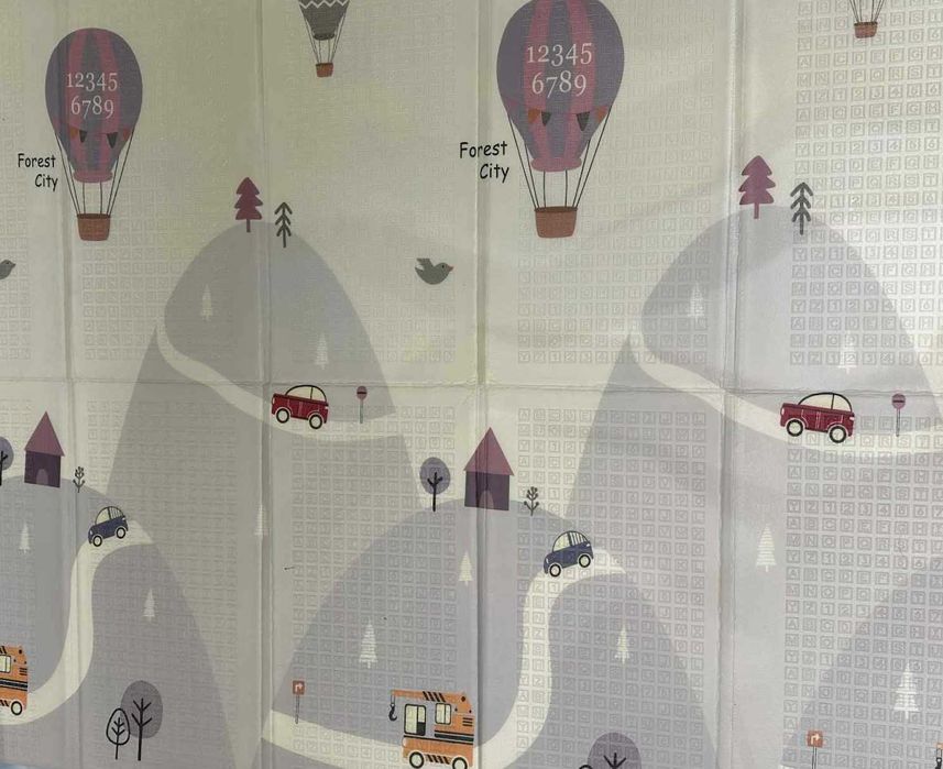 ПРОМОЦИЯ! Двулицево термо килимче за игра 150х180 см на 1 см дебелина