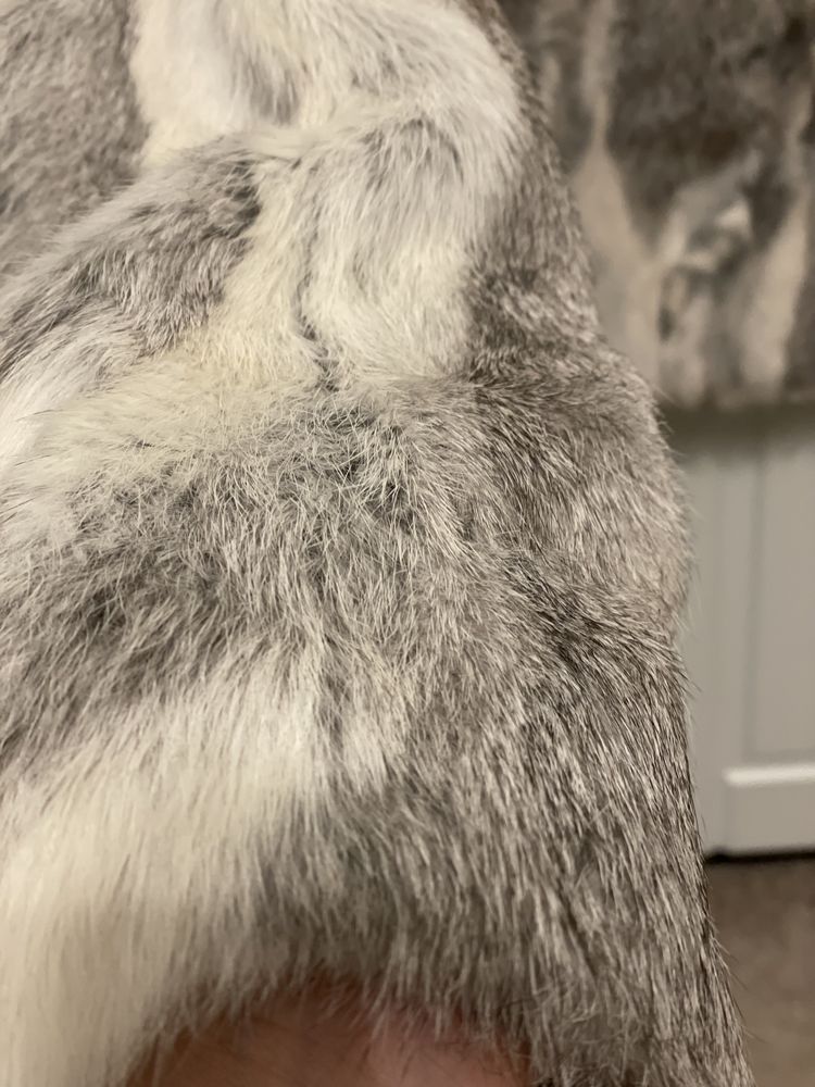 Палто от етстествен коаъм на заек