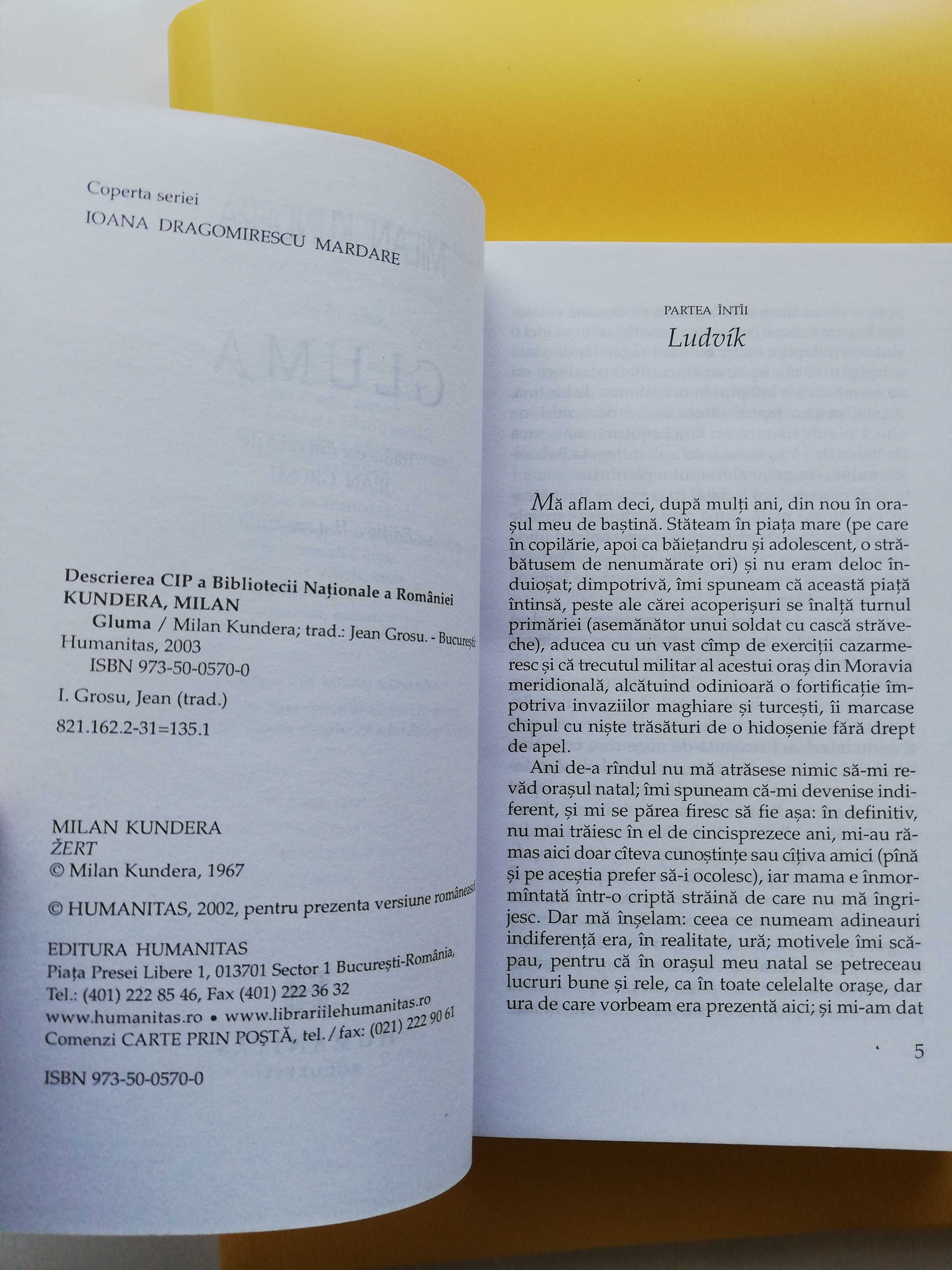 Milan Kundera - Gluma (carte in limba romana) roman