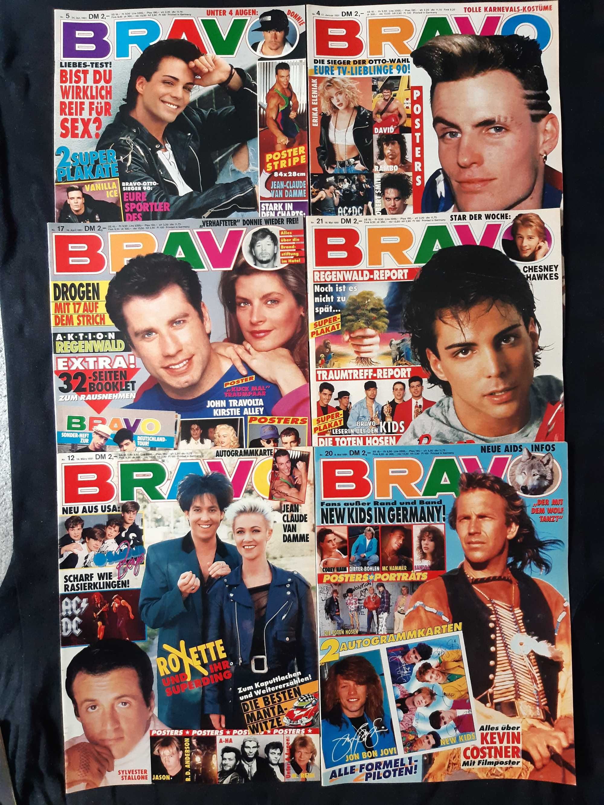 Супер Колекция Стари Немски Списания BRAVO 163 Броя / 1990 - 1994 год.