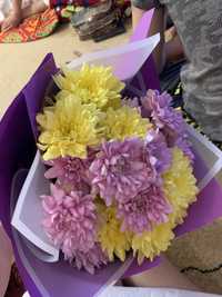 Харизантемы, букет цветов, 16 шт