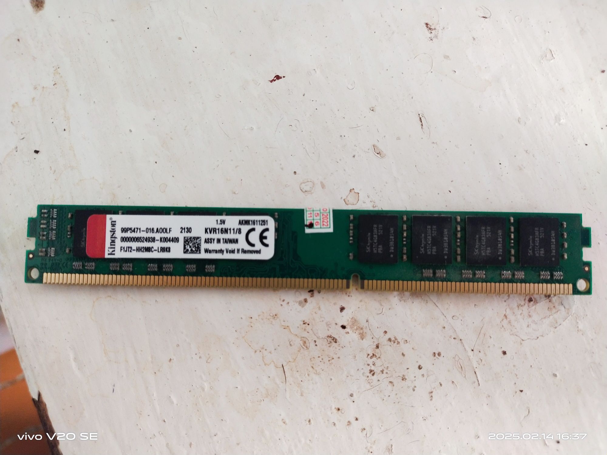 ОЗУ DIMM DDR3 1600 МГц 8 ГБ x 2: KVR16LN11/8 (2022), KVR16N11/8 (2021)