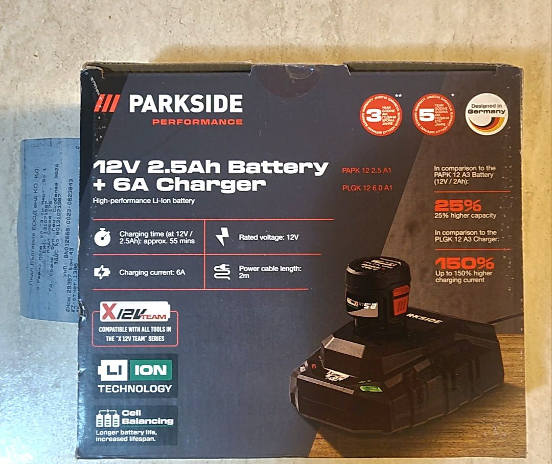 Parkside :Въздушна помпа 20v, перфоратор 12v 170лв батерии 12v