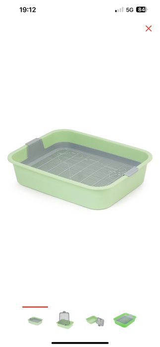 Альтернатива туалет-лоток, лоток с решеткой серый