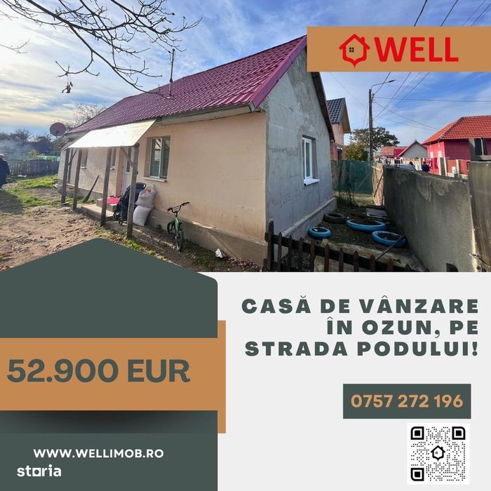 Casă de vânzare în Ozun, pe strada Podului!