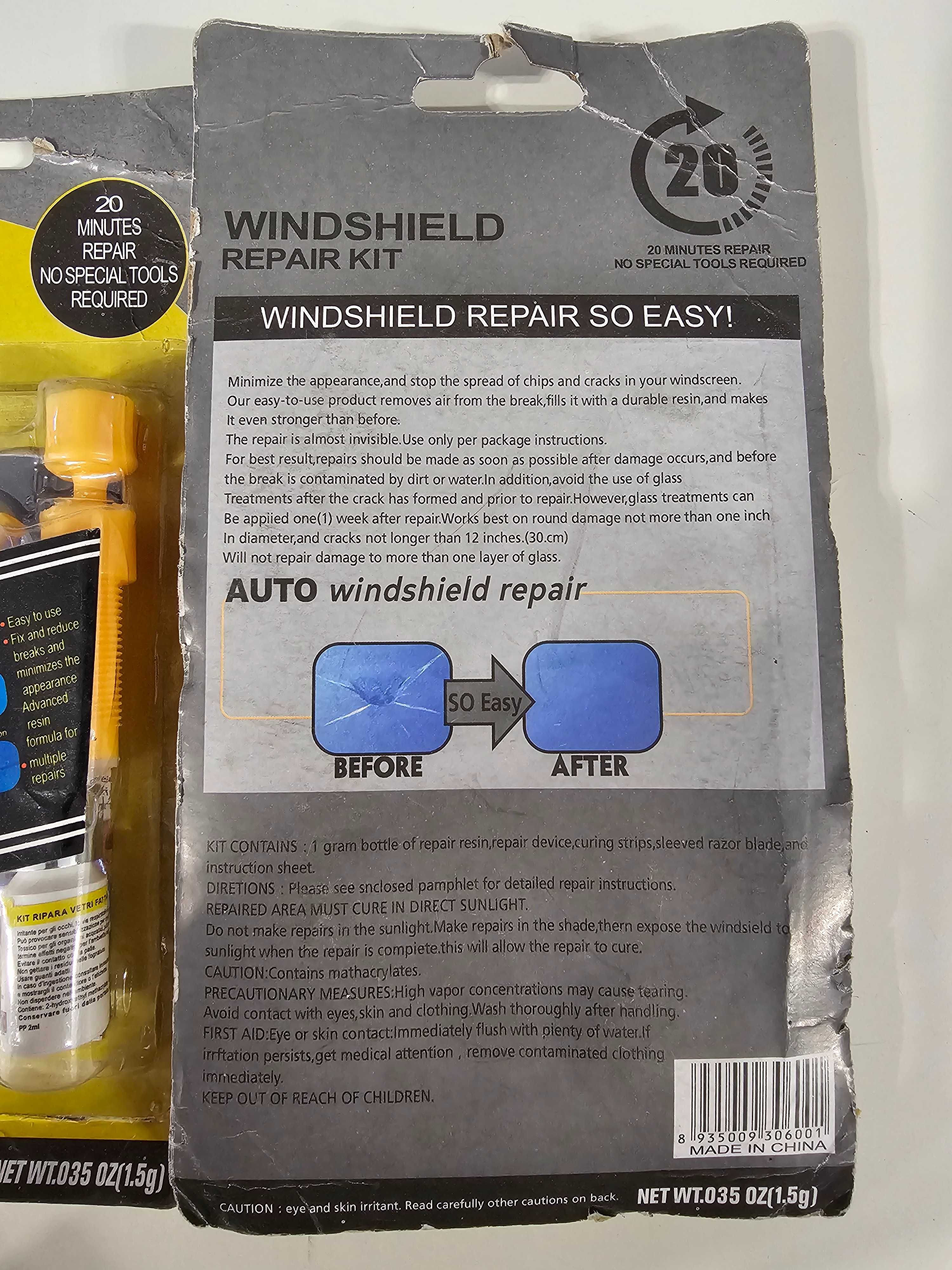 Kit reaparatie ciobituri , sparturi , zgarieturi parbriz auto