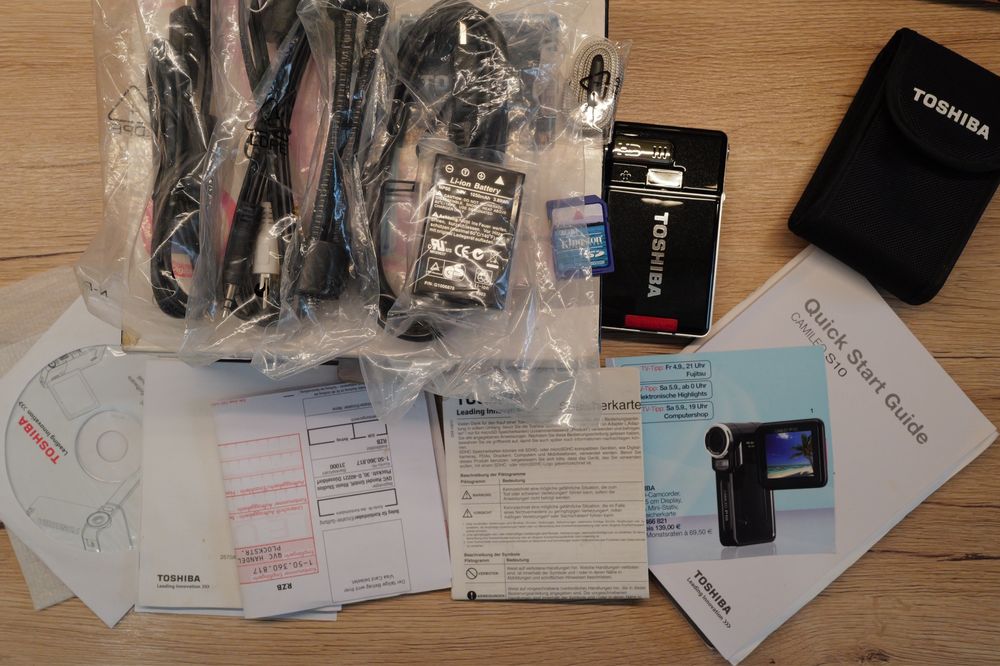 Camera Video Toshiba Camileo S10 full HD Nou USB cutie cu accesorii