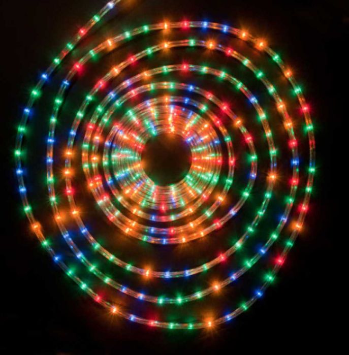 Светещ коледен маркуч – 10 м многоцветен, LED