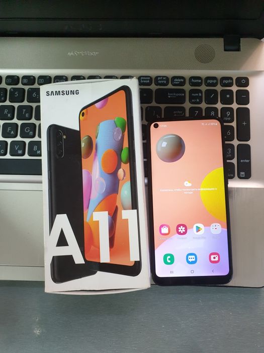 Galaxy A11 (Black) Karopka Dakument Dual Sim Sotiladi.