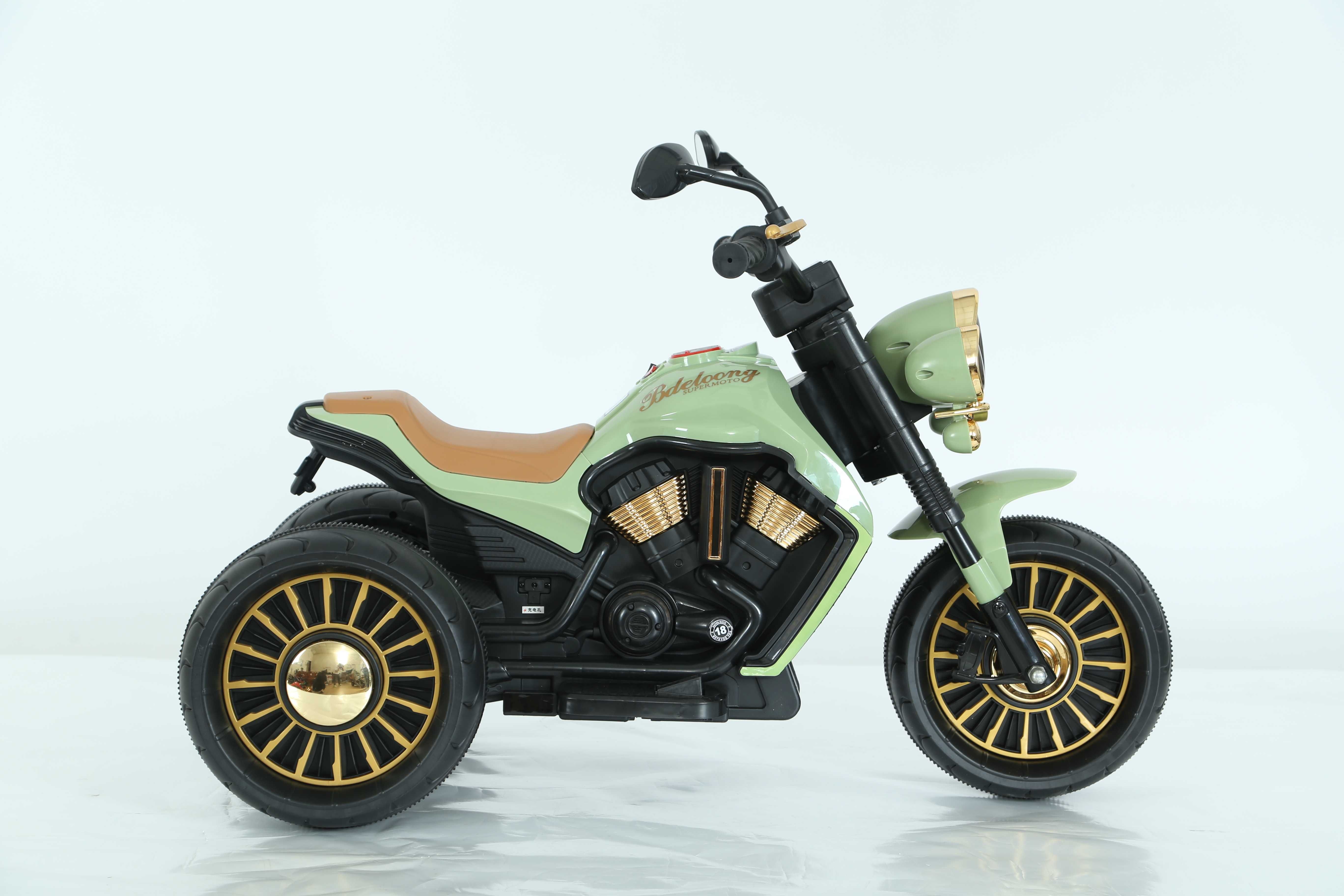Motocicleta electrica cu 3 roti Kinderauto BJDL2388 2x 35W 6V RC Green