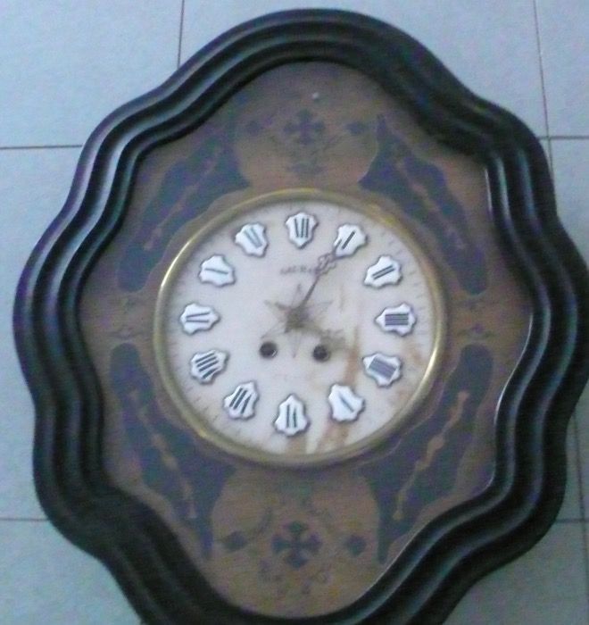 УНИКАЛЕН, ОНИКС супер рядък, голям салонен стенен Фр. часовник 1913