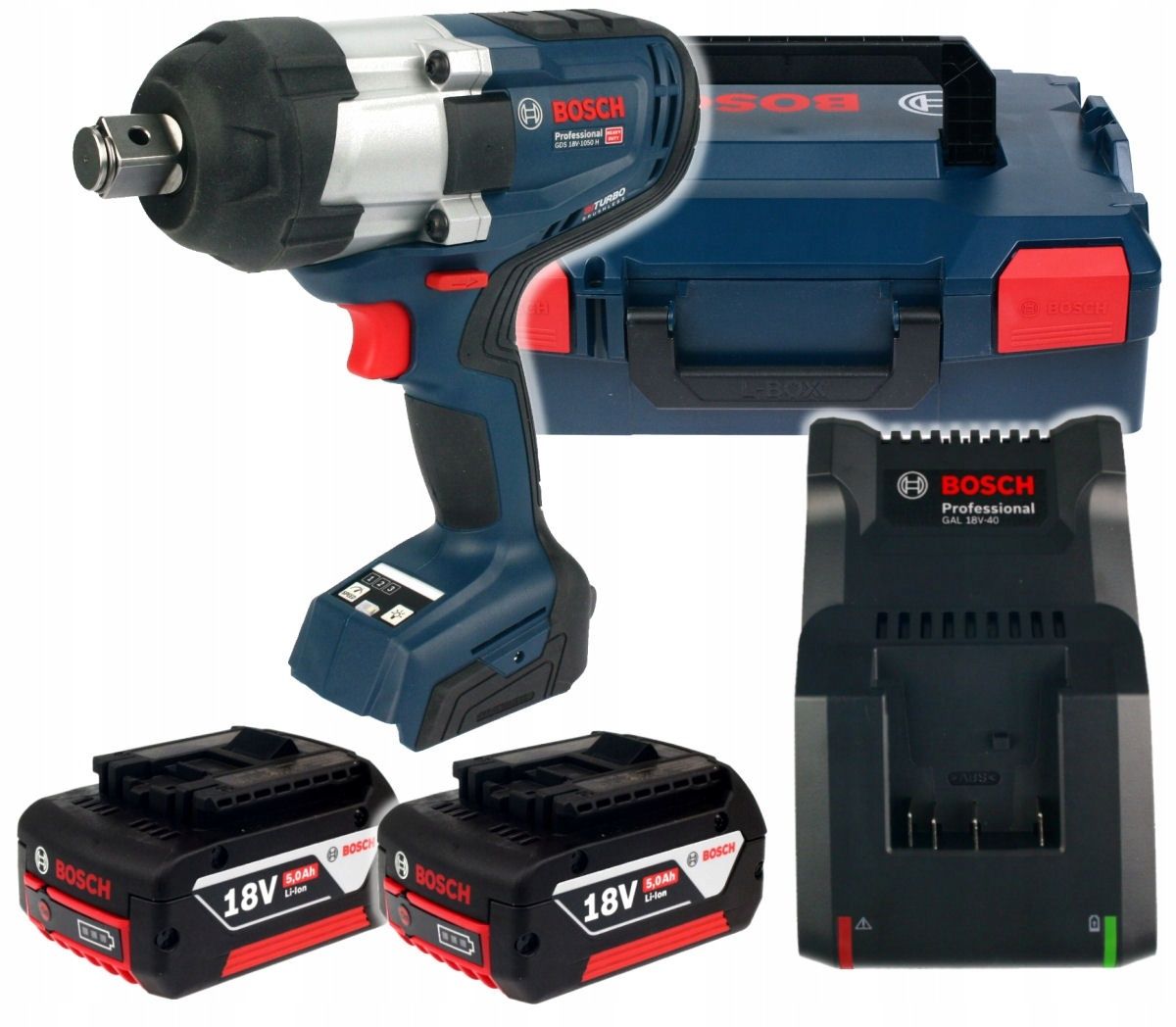 Аккумуляторный ударный гайковёрт Bosch GDS 18V-1050 H Professional