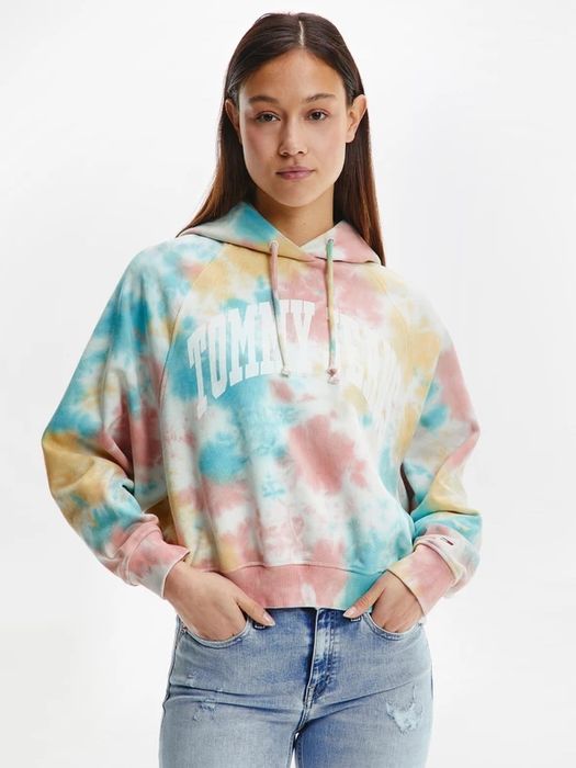 Tommy Jeans Boxy Tie Dye Hoodie дамски суичър худи