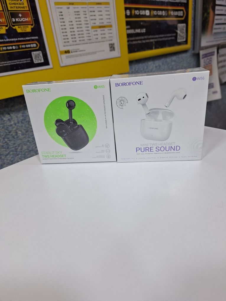 Airpods Hoco, Borofone, premium mahsulotlari.