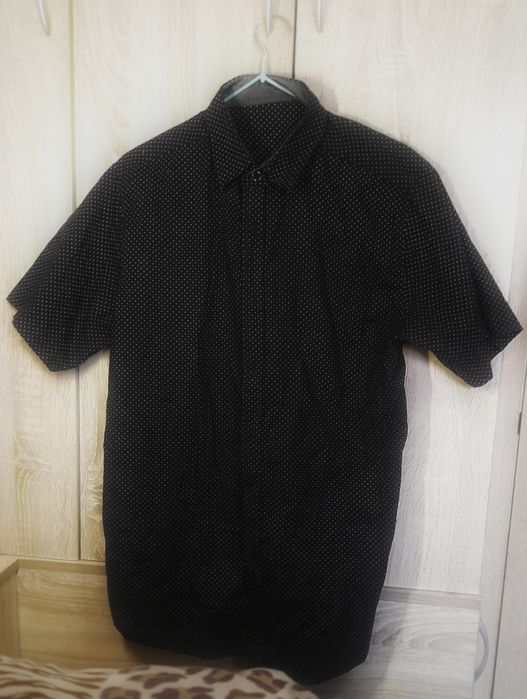 Рубашка чёрная в крапинку