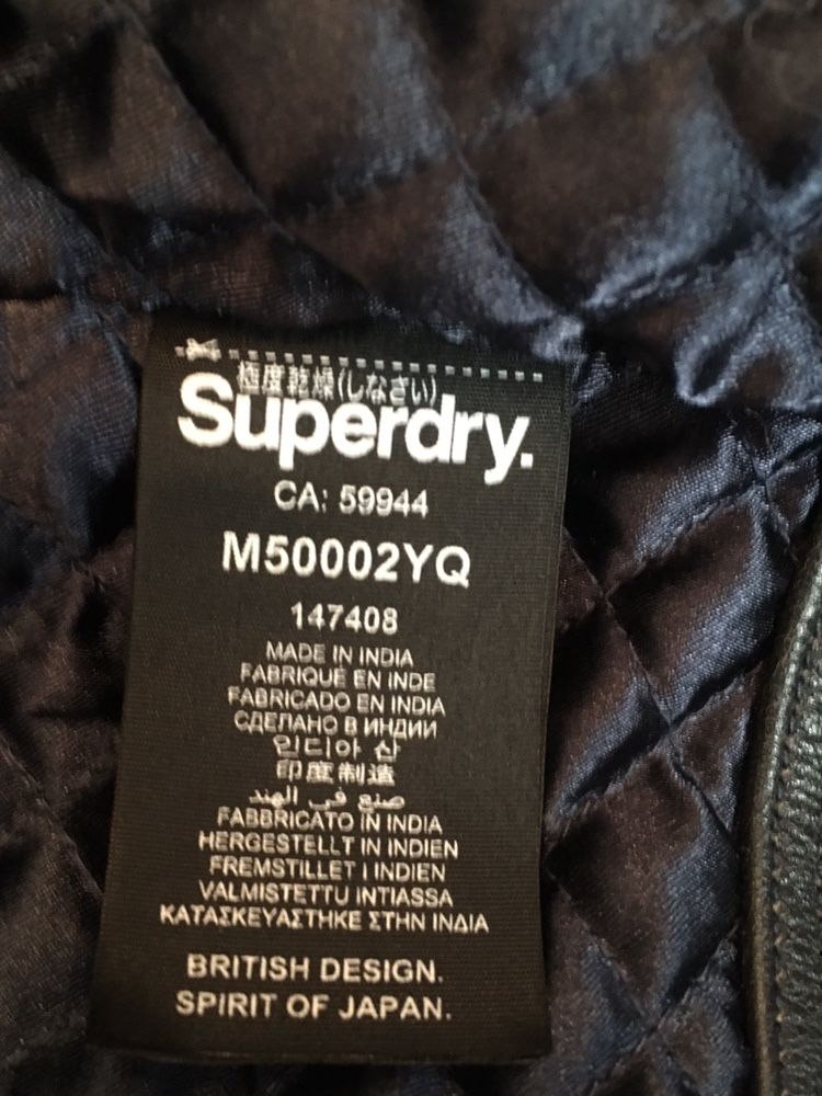 SUPERDRY biker jacket, рокерия, кожено яке