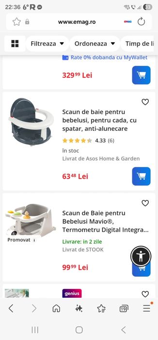 Vand scaun baie bebelusi