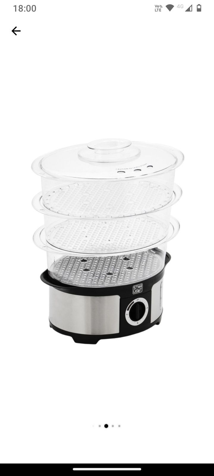 Aparat de gatit cu aburi Star-Light FSD-1012W, 1000W, 12l, Timer, Opri