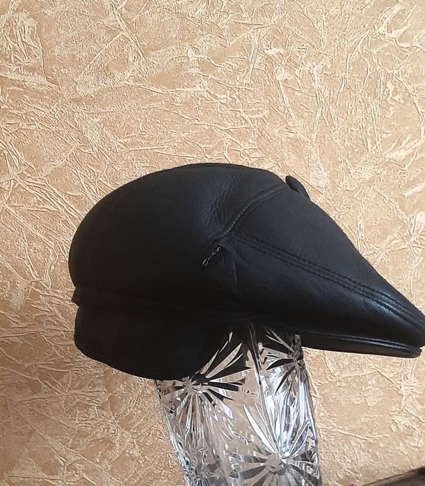 Мужская кепка натуральная кожа