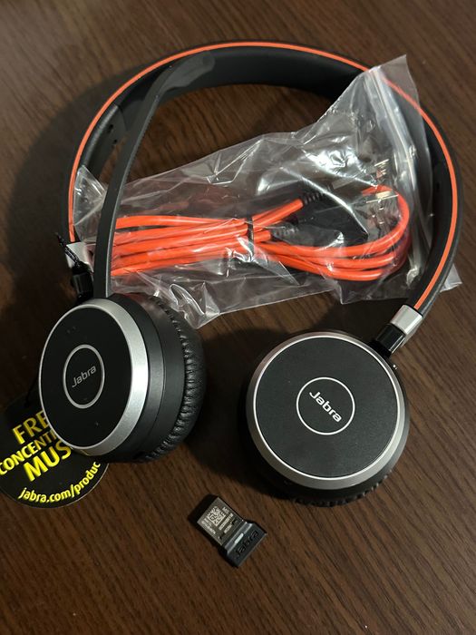 Casti PC Jabra Evolve 65, Bluetooth, USB, negru